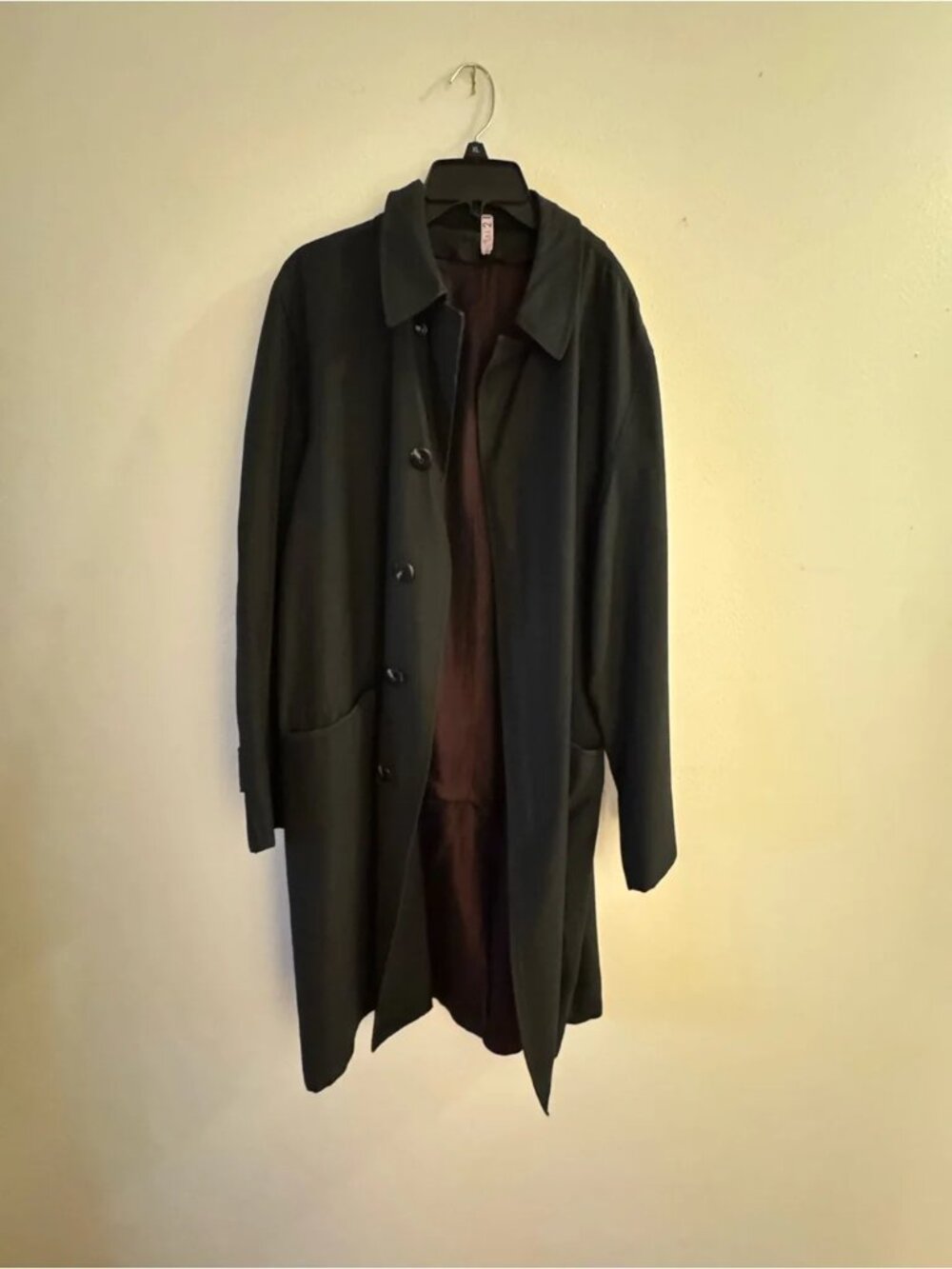 Vintage Bond Clothes All Purpose Coat Black Trench Overcoat Water Repellent XL
